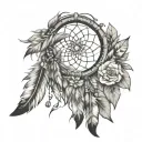 native, dream catcher,nana tattoo design idea