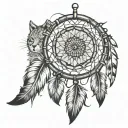 native, dream catcher,nana tattoo design idea