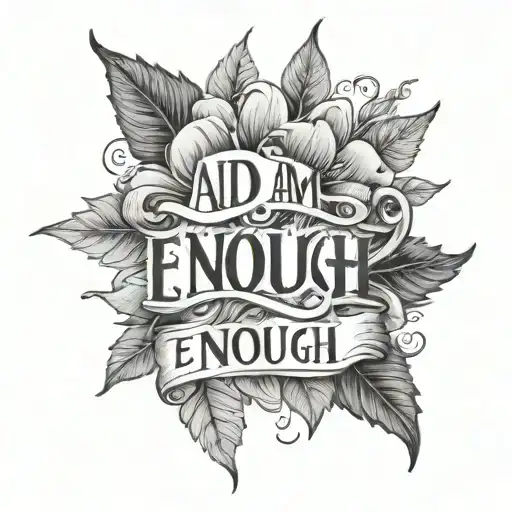 And I am enough just as I am tattoo design idea