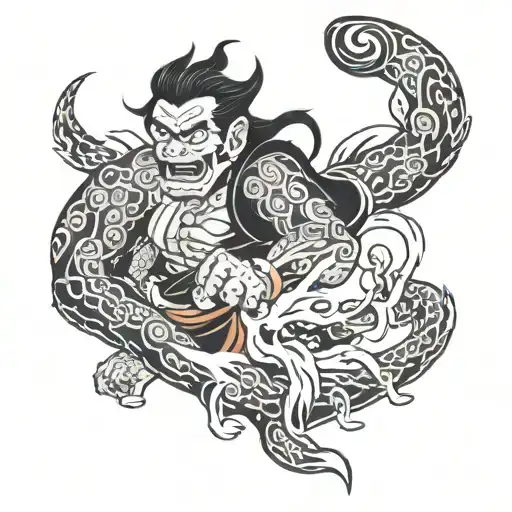 Men Angry tattoo design idea