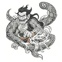 Men Angry tattoo design idea