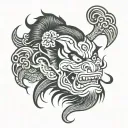 Men Angry tattoo design idea