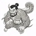 Men Angry tattoo design idea