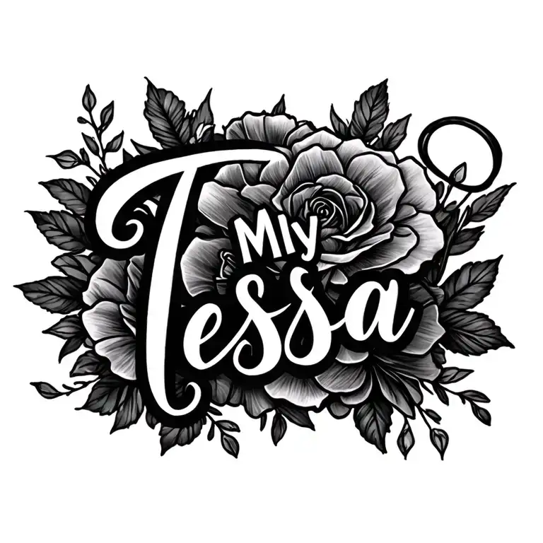 "Tessa" "Tessa" My Love tattoo design idea
