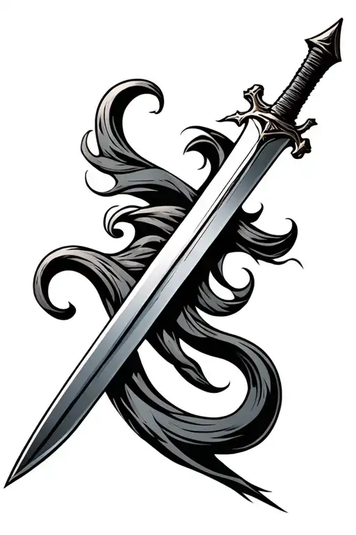 longsword tattoo design idea