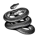  a snake wrapped around the wrighting reap what you sow  tattoo design idea