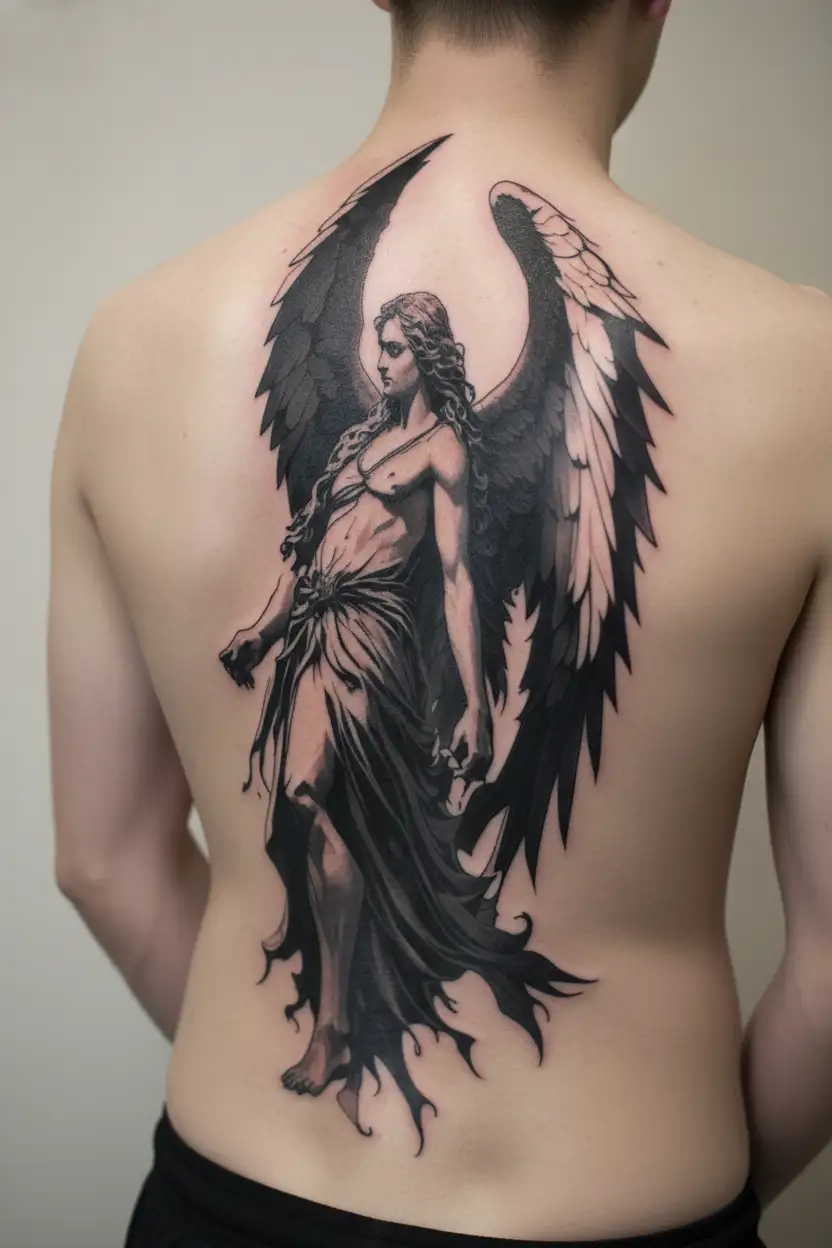 archangel uriel tattoo design idea