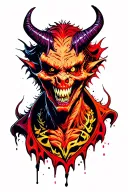 Demon tattoo design idea