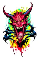 Demon tattoo design idea