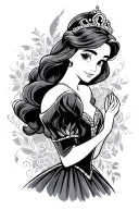 disney princess tattoo design idea