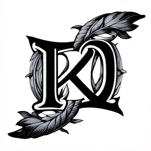 COMBINATION OF GREEK LETTERS RO AND THETA tattoo design idea