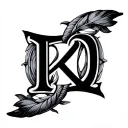 COMBINATION OF GREEK LETTERS RO AND THETA tattoo design idea