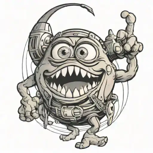 mike wazowski meme tattoo design idea