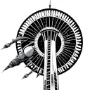 space needle tattoo design idea