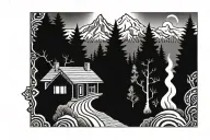 Twin Peaks tattoo design idea
