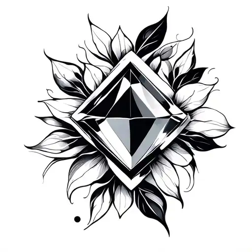 I want a minimalist, abstract tattoo with fine lines representing my passion for jewelry and stone setting. tattoo design idea