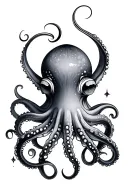 dainty and feminine octopus tattoo design idea