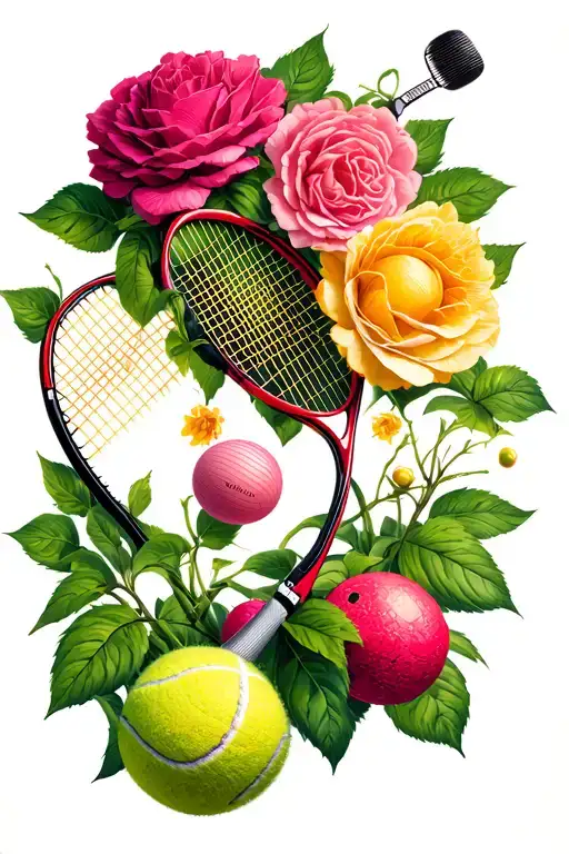 tennis Kentucky Derby tattoo design idea