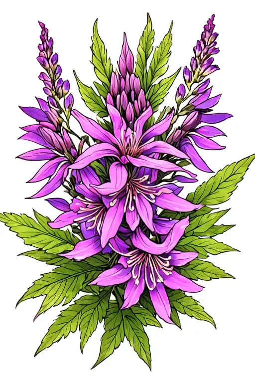 Fireweed tattoo design idea