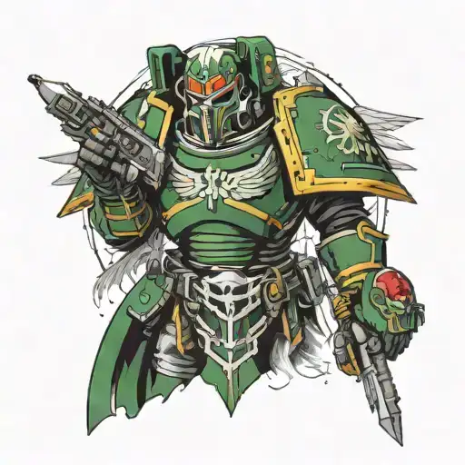 warhammer 40k Dark Angels tattoo design idea