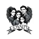 loyalty family tattoo design idea