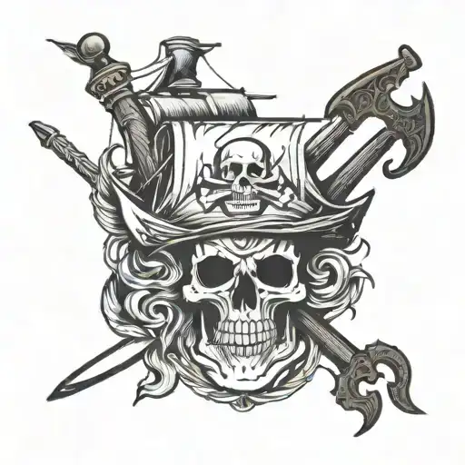 jolly roger tattoo design idea