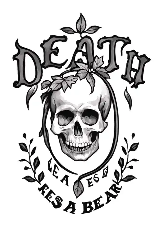 "Death leaves a beart" rip mom tribute tattoo design idea