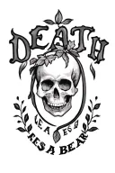 "Death leaves a beart" rip mom tribute tattoo design idea