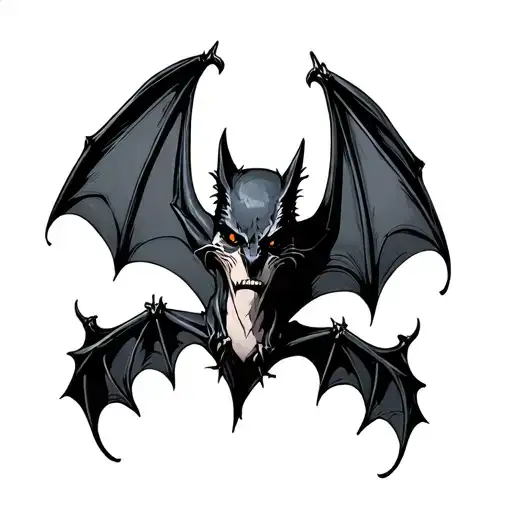 Gothic Bat tattoo design idea