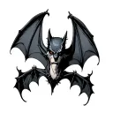 Gothic Bat tattoo design idea