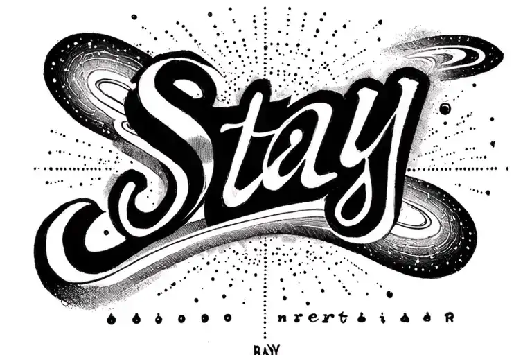 interstellar and inception movie reference with stay from interstellar written in Braille tattoo design idea