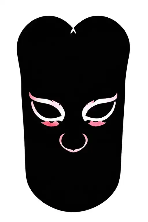 Friday the 13th mask lotus flower coy fish tattoo design idea