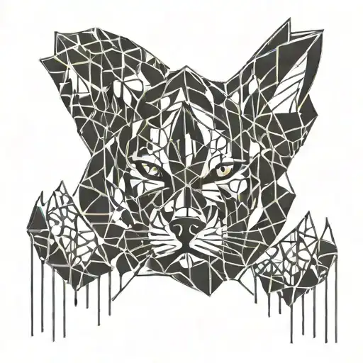 cat paw prints tattoo design idea