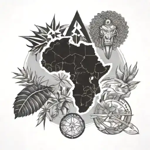 Ghana accra africa tattoo design idea