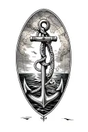 sea faring, anchors, ropes, maps, uk and australia tattoo design idea