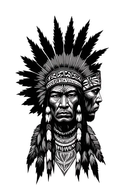 Cherokee indian culture tatoo for warrior with unknown past tattoo design idea