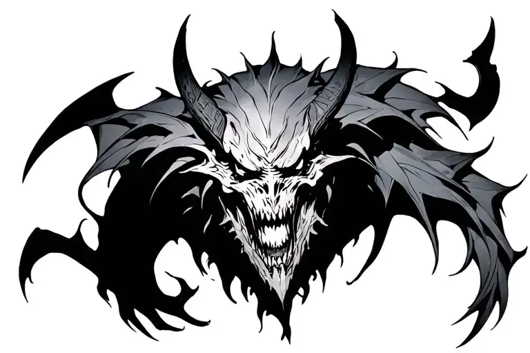 demon tattoo design idea