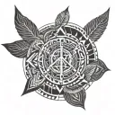 peace and fire inside tattoo design idea