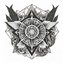 peace and fire inside tattoo design idea