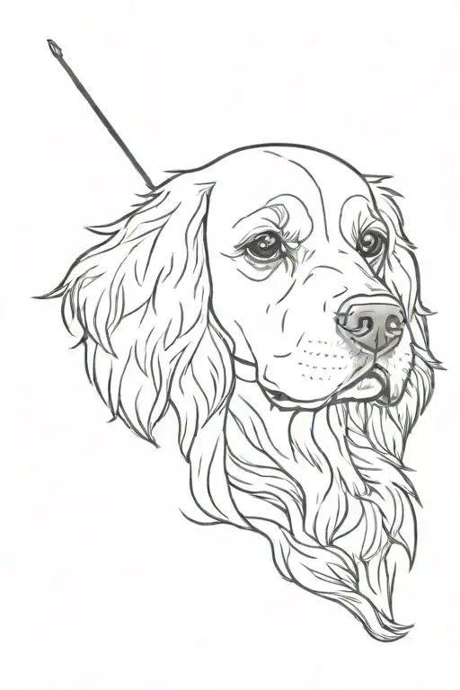 cocker spaniel head tattoo holding tattoo design idea