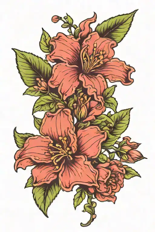 birth flowers for March April July August September October november tattoo design idea