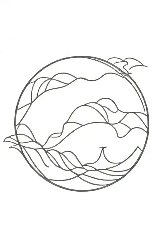 wave, lines, minimalism use lines tattoo design idea