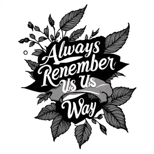 always remember us this way tattoo design idea