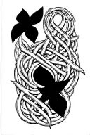 irish warrior knots tattoo design idea