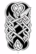 irish warrior knots tattoo design idea