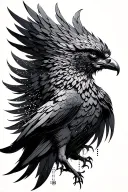 fine line phoenix with morse code forming the shape tattoo design idea