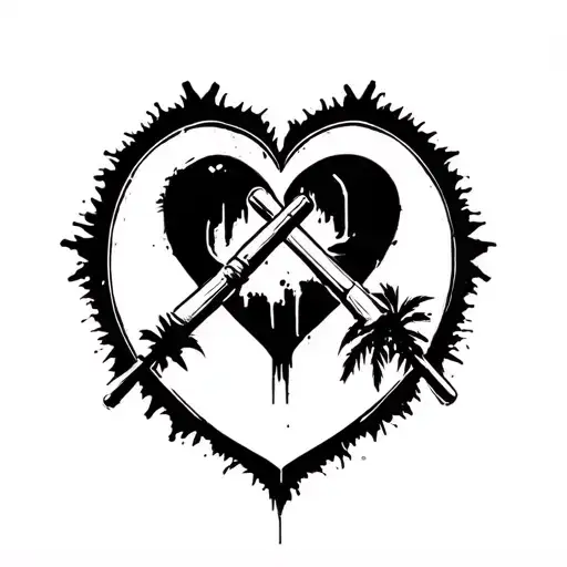 miami 305 made in dade love hate hurt pain jail heartbreak damage Narcotics Anonymous tattoo design idea