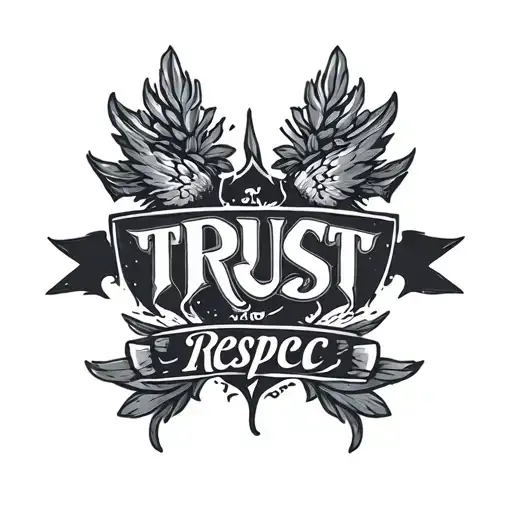 loyalty trust and respect tattoo design idea