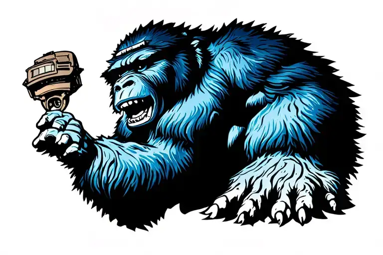 pikes peak big foot tattoo design idea
