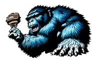 pikes peak big foot tattoo design idea